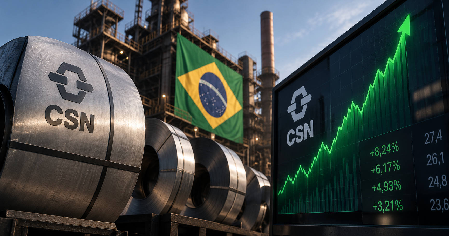 ACCIONES DE LA COMPAÑÍA SIDERÚRGICA NACIONAL DE BRASIL SUBEN TRAS CAMBIO DE LIDERAZGO