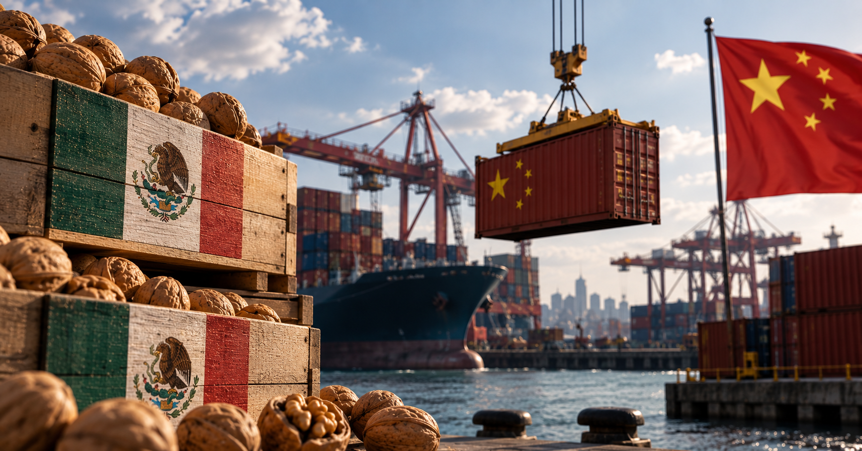 CHINA MANTIENE ARANCELES A LA NUEZ DE MÉXICO Y PROLONGA EL CONFLICTO COMERCIAL