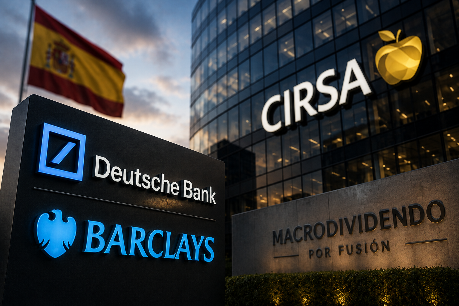 DEUTSCHE BANK Y BARCLAYS FINANCIAN MACRODIVIDENDO POR FUSIÓN DE CIRSA EN ESPAÑA