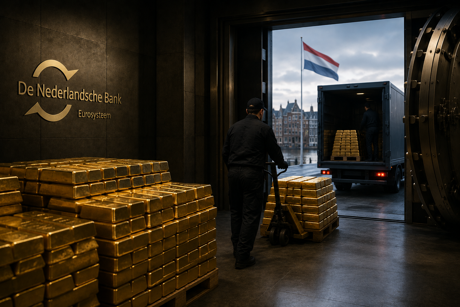 BANCO CENTRAL NEERLANDÉS TRASLADA RESERVAS DE ORO ANTE TENSIONES GEOPOLÍTICAS