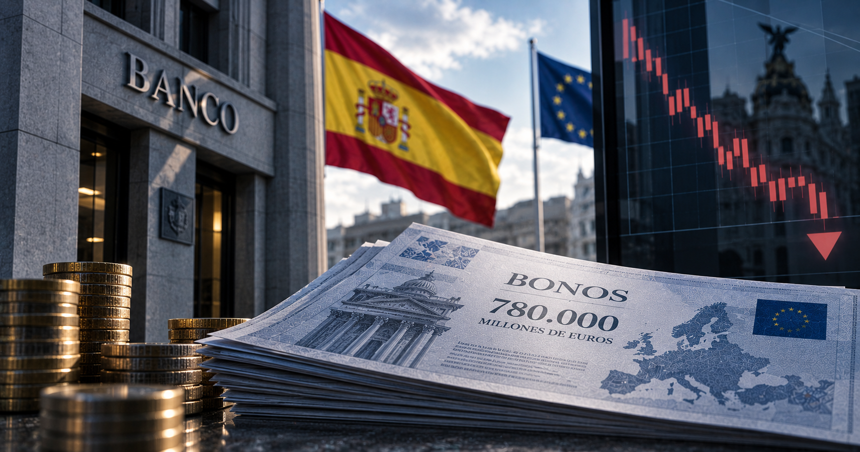 LA BANCA ESPAÑOLA AFRONTA PRESIONES EN UN VOLUMEN DE 780.000 MILLONES EN BONOS POR LOS TIPOS