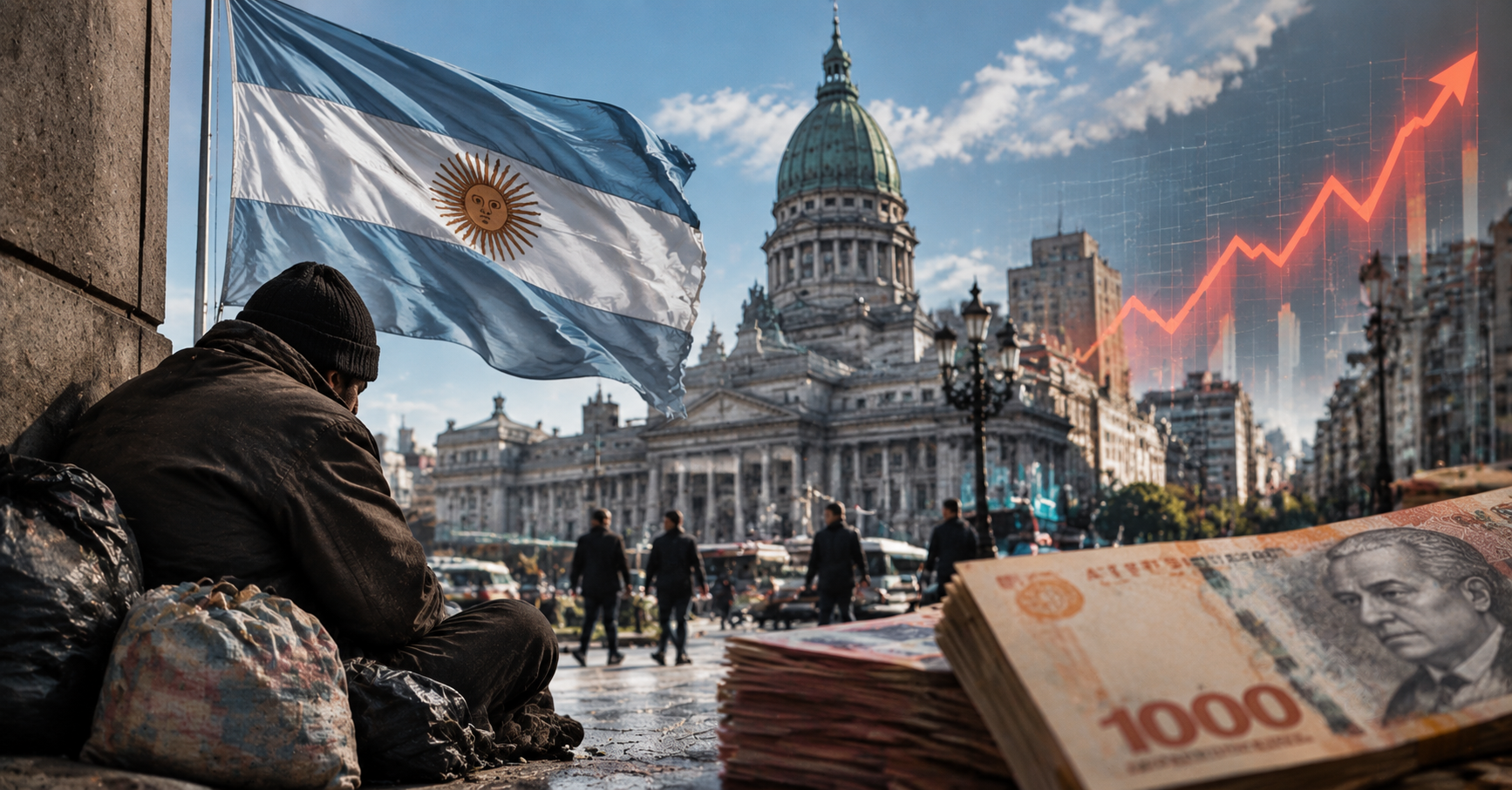 LA POBREZA SUBE AL 32,3 % EN ARGENTINA EN EL PRIMER SEMESTRE DE 2026