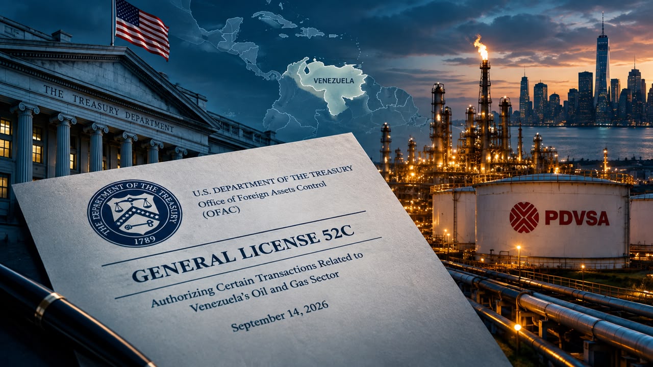 LICENCIA GENERAL N.º 52C FLEXIBILIZA OPERACIONES CON PDVSA