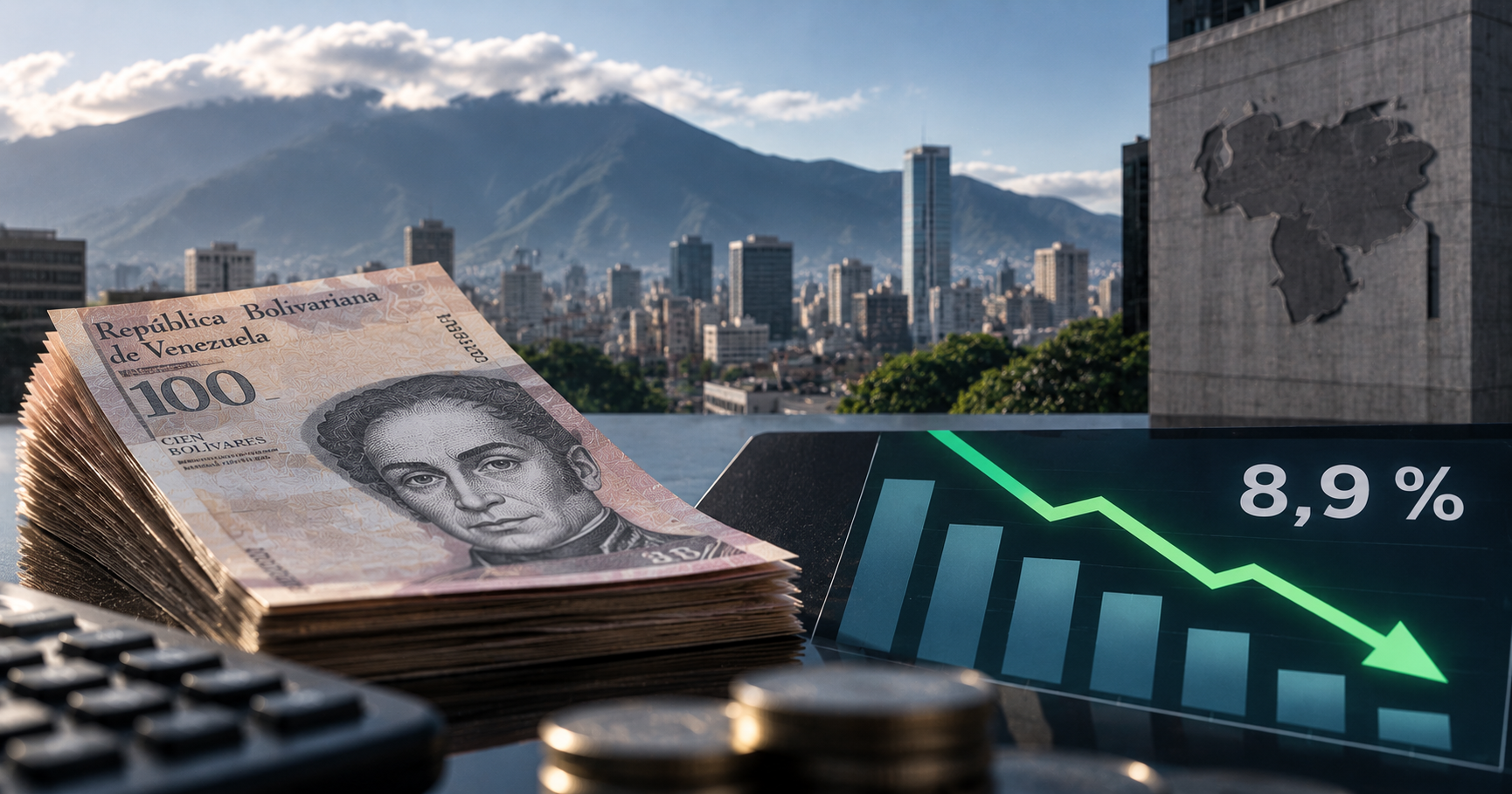 LA INFLACIÓN EN VENEZUELA SE DESACELERA A 8,9 % EN AGOSTO