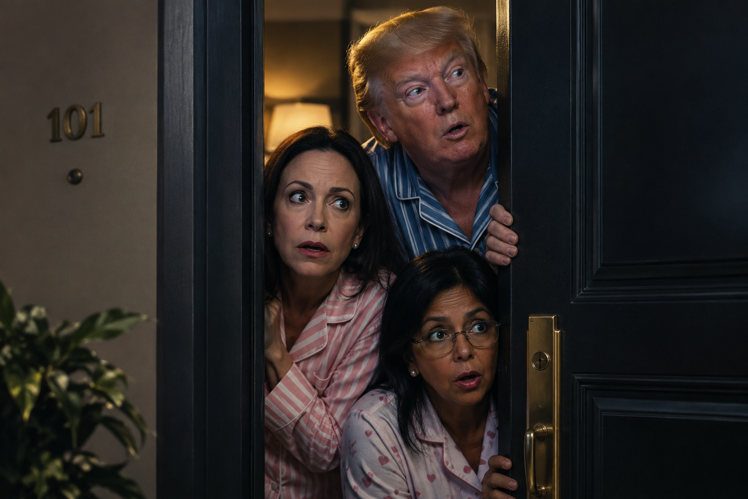 EXTRAÑOS ROOMMATES: TRUMP, DELCY Y MACHADO