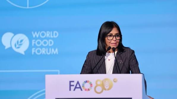 Delcy Rodríguez anuncia el Plan Venezuela Alimenta en el Foro de la FAO