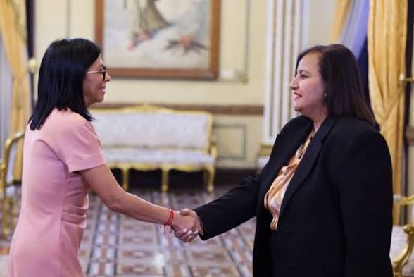 Delcy Rodríguez y Dinorah Figuera se reúnen en Miraflores